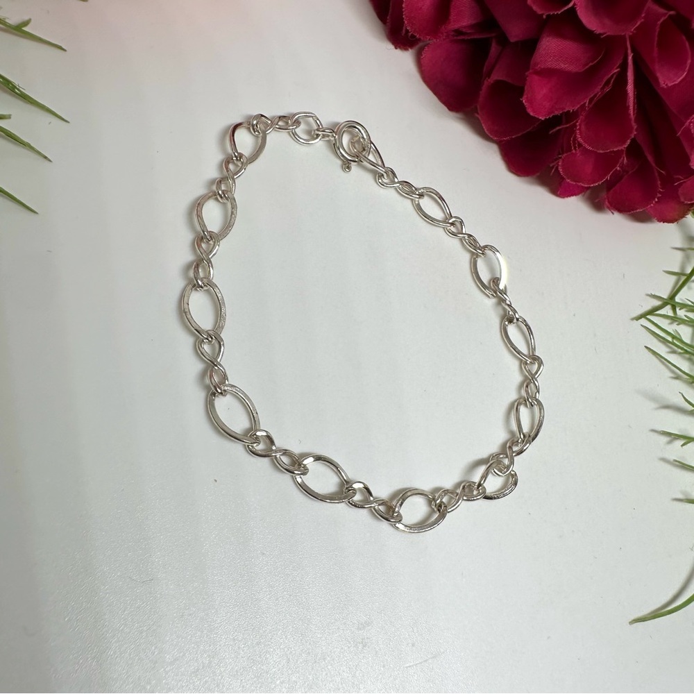 ⚜️Sterling Silver Chain Link Bracelet - Picture 2 of 4
